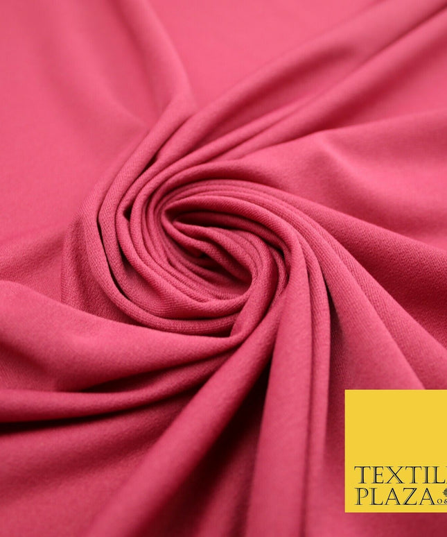 Raspberry Navy Blue Burgundy Soft Plain Stretch Lycra Jersey Fabric ITY Dress