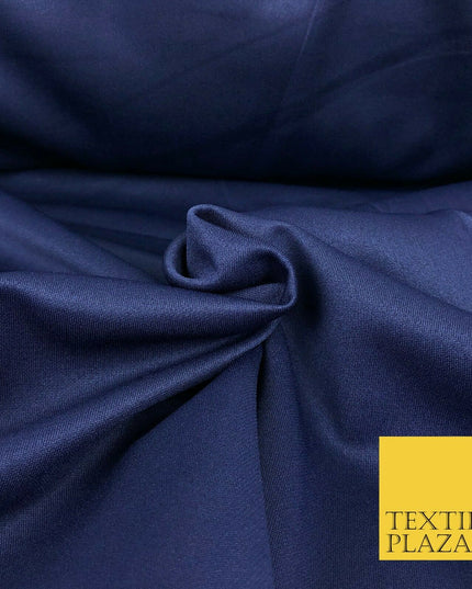 NAVY BLUE Premium Plain Scuba Bodycon Fabric Stretch Jersey Neoprene 1328