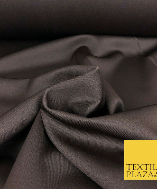 BROWN Premium Plain Scuba Bodycon Fabric Material Stretch Jersey Neoprene 1326