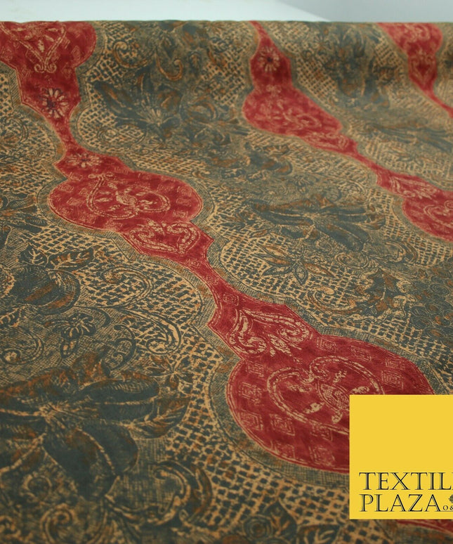 Waffle Diamond Sunflower Ornate 1/2 Panama Canvas Fabric Sofa Upholstery Curtain