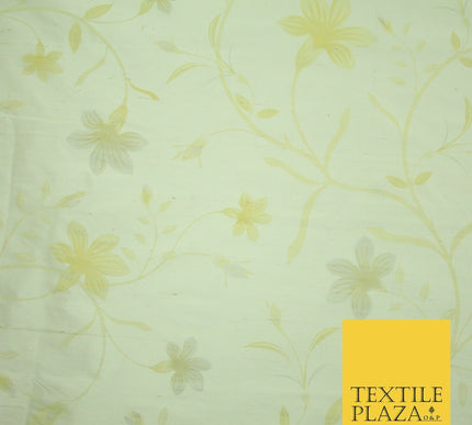 5 Pastel Colours - Floral Printed 100% PURE Dupion Raw Silk Bridal Flower Fabric