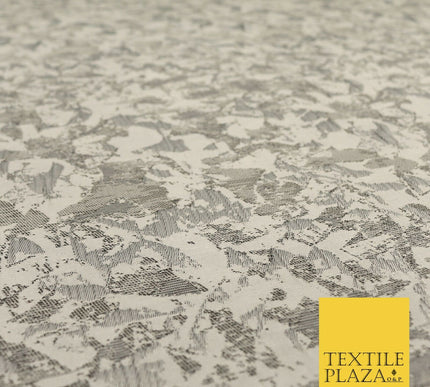 GREY Luxury Abstract Metallic Textured Brocade Jacquard Dress Fabric 1677