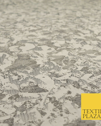 GREY Luxury Abstract Metallic Textured Brocade Jacquard Dress Fabric 1677