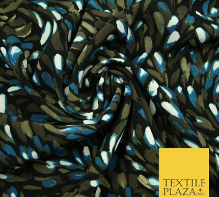 Mix Floral Animal Abstract Printed Fine Crepe Polyester Summer Dress Fabric 58"