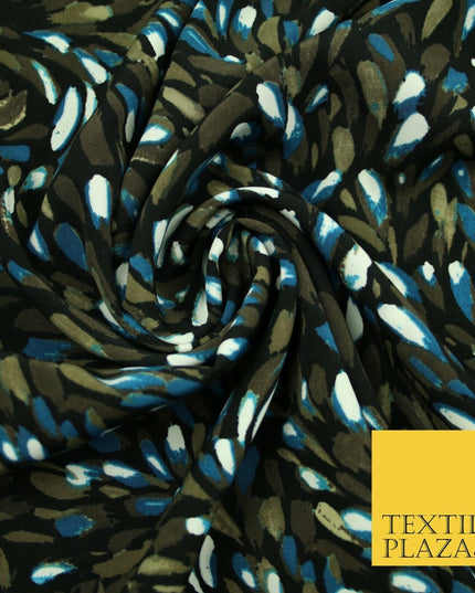 Mix Floral Animal Abstract Printed Fine Crepe Polyester Summer Dress Fabric 58"