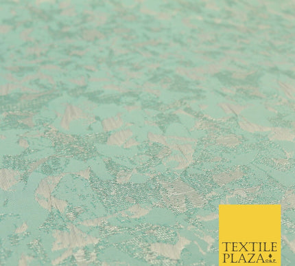 SEA GREEN Luxury Abstract Metallic Textured Brocade Jacquard Dress Fabric 1676