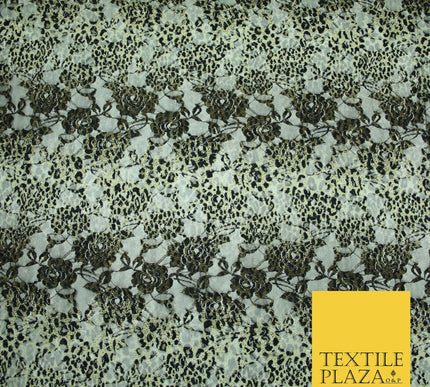 Leopard Cheetah Animal Cat Small Print Net Lace Dress Fabric Sari Sexy Lingerie