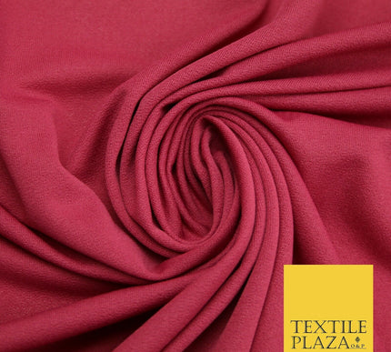 Raspberry Navy Blue Burgundy Soft Plain Stretch Lycra Jersey Fabric ITY Dress