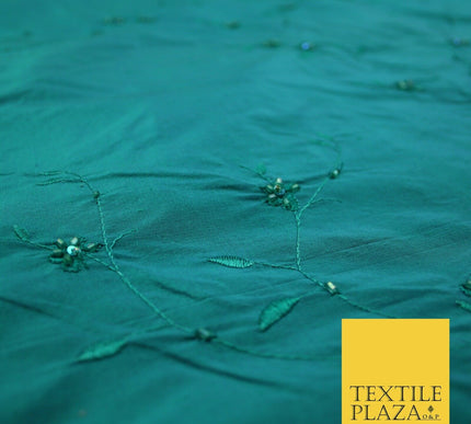 Bridal Bridesmaids Wedding 100% Pure TwoTone Silk Bead Allover Embroidery Fabric