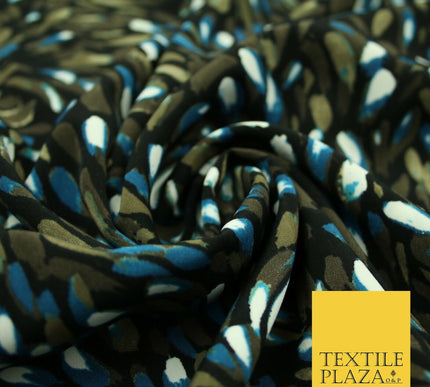 Mix Floral Animal Abstract Printed Fine Crepe Polyester Summer Dress Fabric 58"