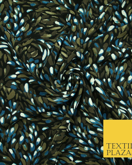 Mix Floral Animal Abstract Printed Fine Crepe Polyester Summer Dress Fabric 58"