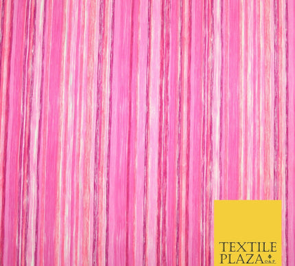 NEW Printed Polyester Crinkle Pleated Textured Summer Stripe Leaf Dress Fabric