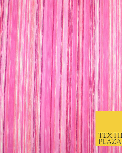 NEW Printed Polyester Crinkle Pleated Textured Summer Stripe Leaf Dress Fabric