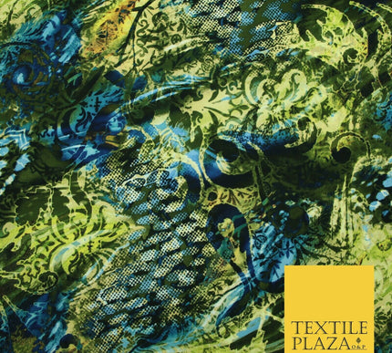 Mix Floral Animal Abstract Printed Fine Crepe Polyester Summer Dress Fabric 58"