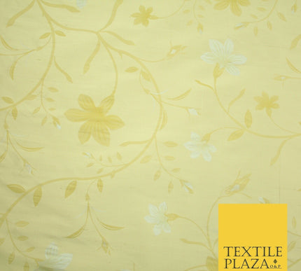 5 Pastel Colours - Floral Printed 100% PURE Dupion Raw Silk Bridal Flower Fabric