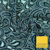 Infinite Paisleys Scalloped Net Lace Bridal Bridesmaid Wedding Dress Fabric