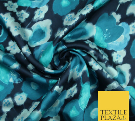 Floral Animal Printed Fine Silky Satin Crepe Polyester Summer Dress Fabric Shiny