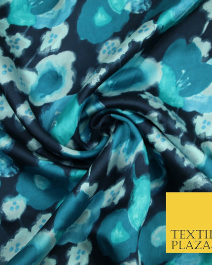 Floral Animal Printed Fine Silky Satin Crepe Polyester Summer Dress Fabric Shiny