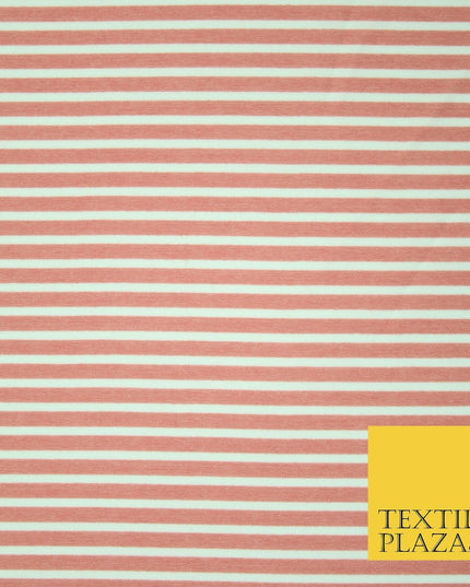 Denim Blue White Dusty Pink Striped Pinstripe Lines Polyester Crepe Dress Fabric