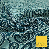 Infinite Paisleys Scalloped Net Lace Bridal Bridesmaid Wedding Dress Fabric