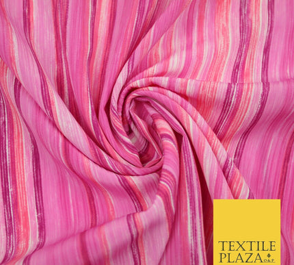 NEW Printed Polyester Crinkle Pleated Textured Summer Stripe Leaf Dress Fabric