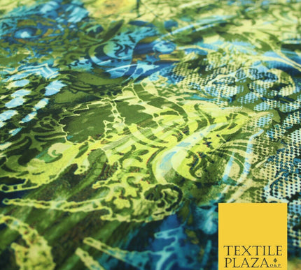 Mix Floral Animal Abstract Printed Fine Crepe Polyester Summer Dress Fabric 58"