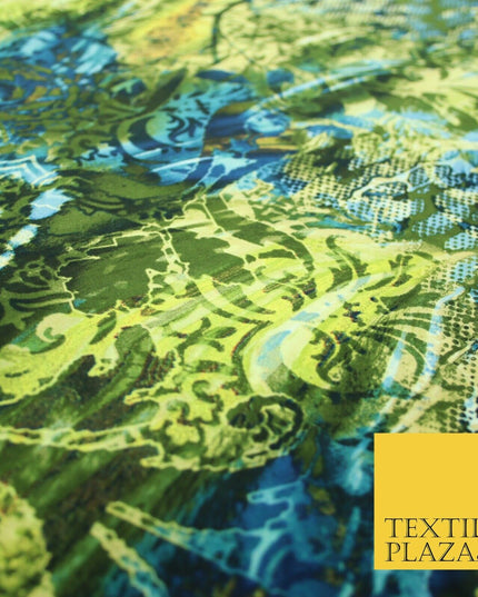 Mix Floral Animal Abstract Printed Fine Crepe Polyester Summer Dress Fabric 58"