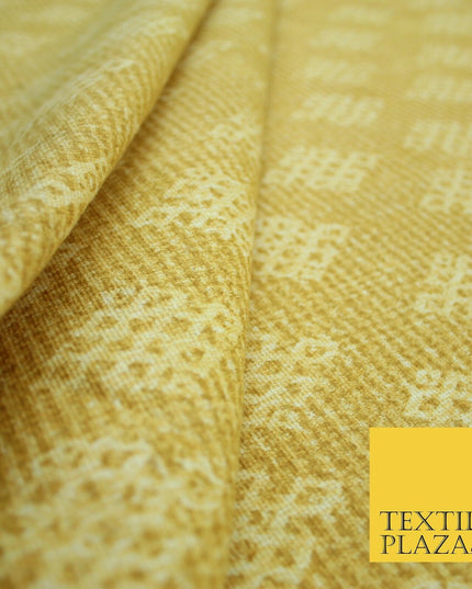 Waffle Diamond Sunflower Ornate 1/2 Panama Canvas Fabric Sofa Upholstery Curtain