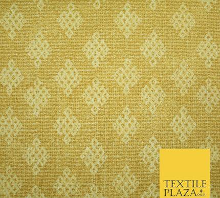 Waffle Diamond Sunflower Ornate 1/2 Panama Canvas Fabric Sofa Upholstery Curtain