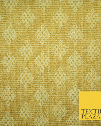 Waffle Diamond Sunflower Ornate 1/2 Panama Canvas Fabric Sofa Upholstery Curtain