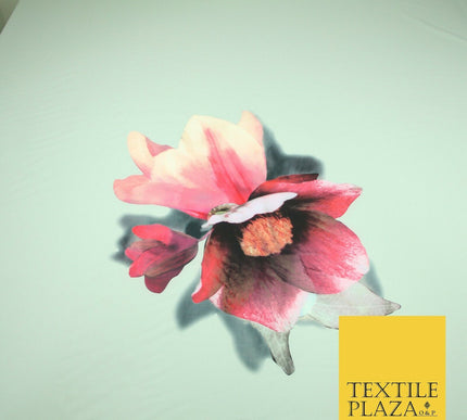 High Quality Large Iris Flower Floral Print Scuba Fabric Stretch Jersey 2829