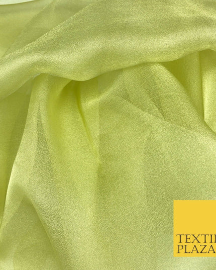 LIGHT LIME Crystal Organza Bridal Wedding Dance Dress Veil Fabric 60" B1025