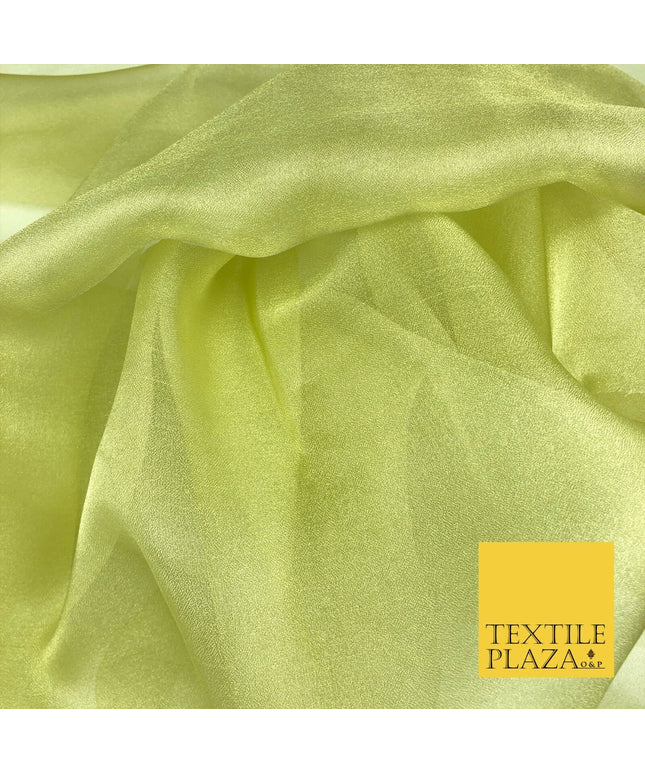 LIGHT LIME Crystal Organza Bridal Wedding Dance Dress Veil Fabric 60" B1025