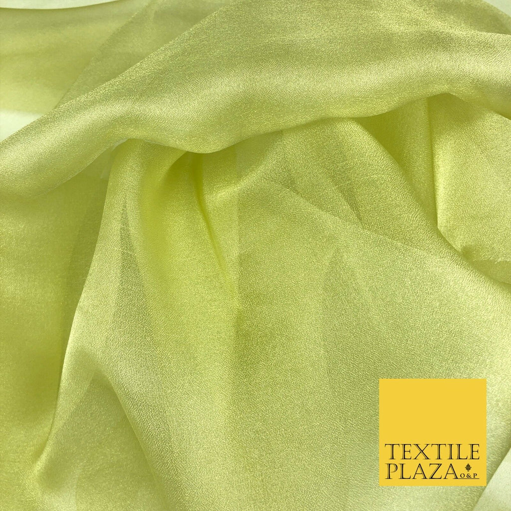 LIGHT LIME Crystal Organza Bridal Wedding Dance Dress Veil Fabric 60" B1025