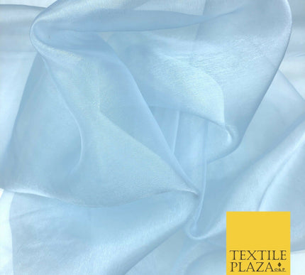 LIGHT SKY BLUE Silky Organza Bridal Wedding Dance Dress Veil Fabric 60" B1026
