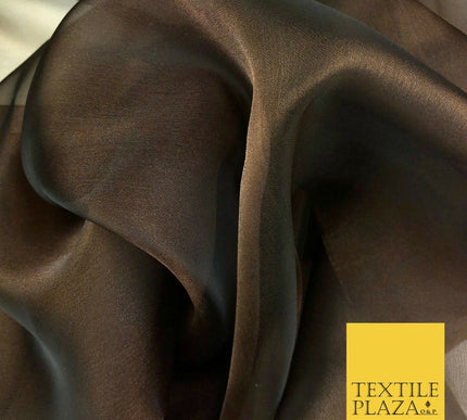 CHOCOLATE BROWN Crystal Organza Bridal Wedding Dance Dress Veil Fabric 60" B1023