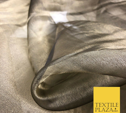 ANTIQUE GOLD Crystal Organza Bridal Wedding Dance Dress Veil Fabric 60" B1018