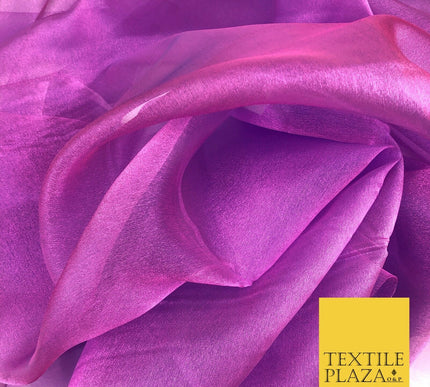 PINK PURPLE Crystal Organza Bridal Wedding Dance Dress Veil Fabric 60" B1022