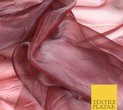 RED SILVER Crystal Organza Bridal Wedding Dance Dress Veil Fabric 60" B1008