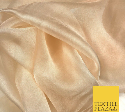 LIGHT PEACH Crystal Organza Bridal Wedding Dance Dress Veil Fabric 60" B1006