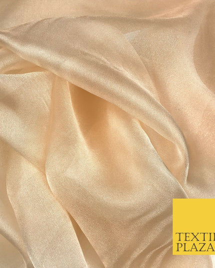 LIGHT PEACH Crystal Organza Bridal Wedding Dance Dress Veil Fabric 60" B1006