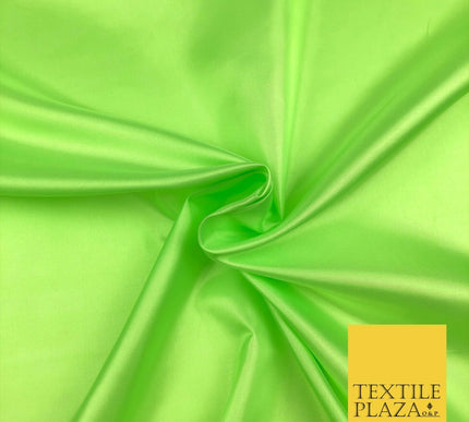 NEON GREEN Japanese Deluxe Silky Habutae Habotai Fabric Light Lining 45" 1473