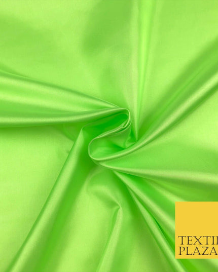 NEON GREEN Japanese Deluxe Silky Habutae Habotai Fabric Light Lining 45" 1473