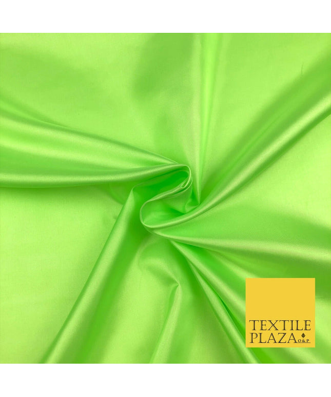 NEON GREEN Japanese Deluxe Silky Habutae Habotai Fabric Light Lining 45" 1473