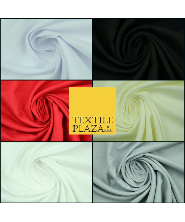 70M ROLL Plain Smooth 100% Polyester 230cm EXTRA WIDE Sheeting Fabric 6 COLOURS