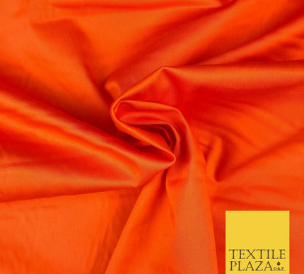 Orange Premium Plain COTTON Sateen Fabric 58" - Suits Shirts Trousers 1256