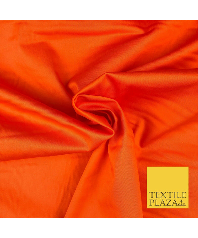 Orange Premium Plain COTTON Sateen Fabric 58" - Suits Shirts Trousers 1256