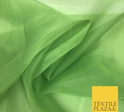 Green Premium Plain Tissue Organza Fabric - Dress Wedding Flowy Party QA202