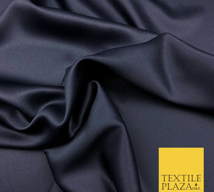 JAEGER NAVY Luxury Silky Crepe Back Satin Designer High Quality Dress - SE247