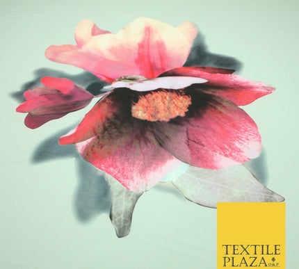 High Quality Large Iris Flower Floral Print Scuba Fabric Stretch Jersey 2829